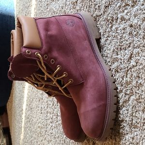Mens Timberlands Boots Sz 13, Maroon